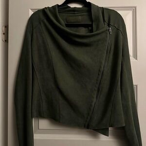 Blank NYC Olive Jacket with Black Trim
